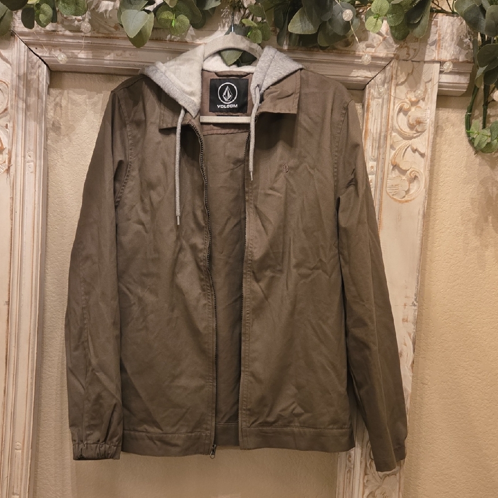 Volcom Men's Tan Hooded Jacket